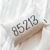 Home State Zip Code Pillow - Double Sided Print