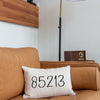 Home State Zip Code Pillow - Double Sided Print