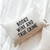 Book Pillow - Books, Wine, & True Crime