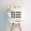 Book Worm on Repeat Tote Bag