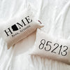 Home State Zip Code Pillow - Double Sided Print