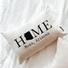 Home State Zip Code Pillow - Double Sided Print