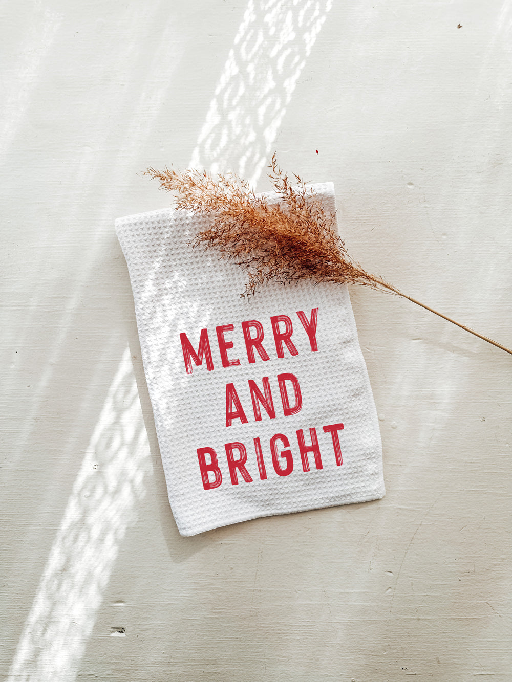 Merry And Bright Kitchen Towel in Red