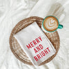 Merry And Bright Kitchen Towel in Red