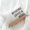 Book Pillow - Weekends, Coffee & Books