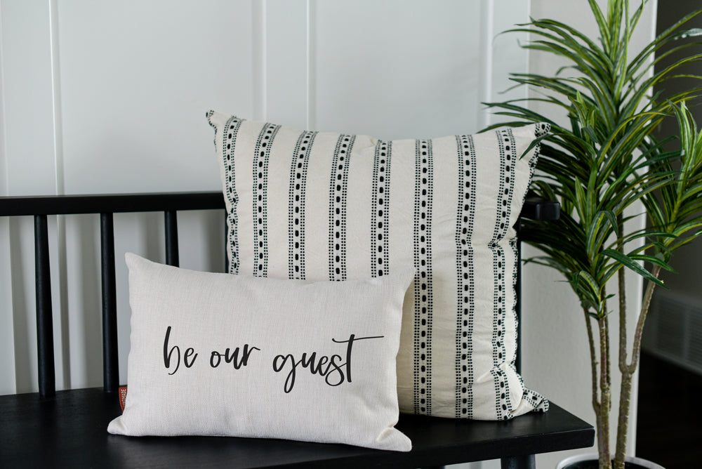 Be our guest top pillow